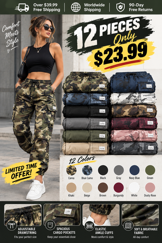 Women's Cargo Pants Lightweight Outdoor Joggers