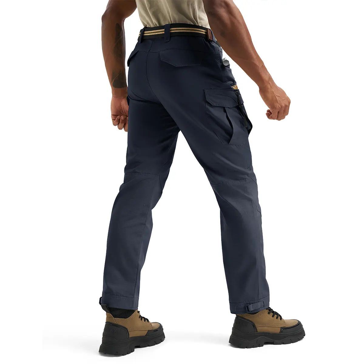 Men's Tactical Work Pants Multi-Pocket Water Resistant Cargo Pants Ripstop Hiking Military Construction Outdoor Pants 10 Pockets