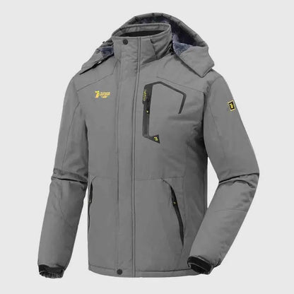 🔥Last day promotion⚡Men's Ski Snow Jacket  Waterproof Insulated Fleece Outdoor Mountain Hooded Winter Coat