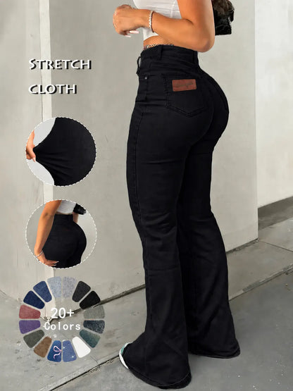 Women's High Waist Flare Leg Jeans