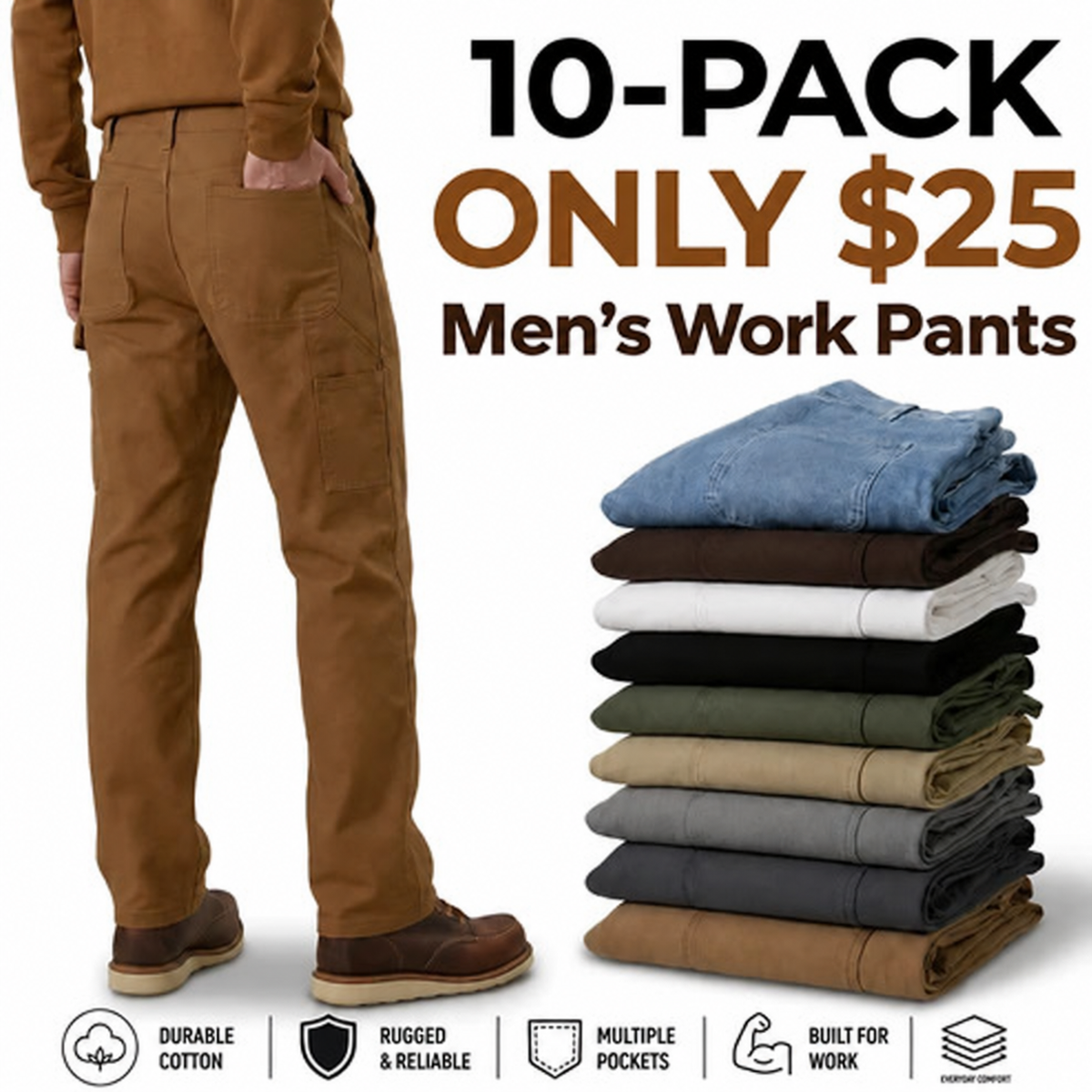 Men's Flex Relaxed Straight Work Pants