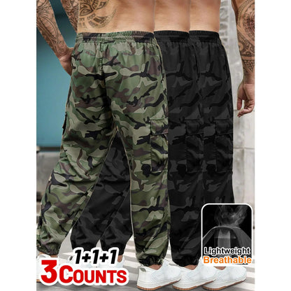 Men's Lightweight Camouflage Tactical Cargo Pants – Single or 3-Pack