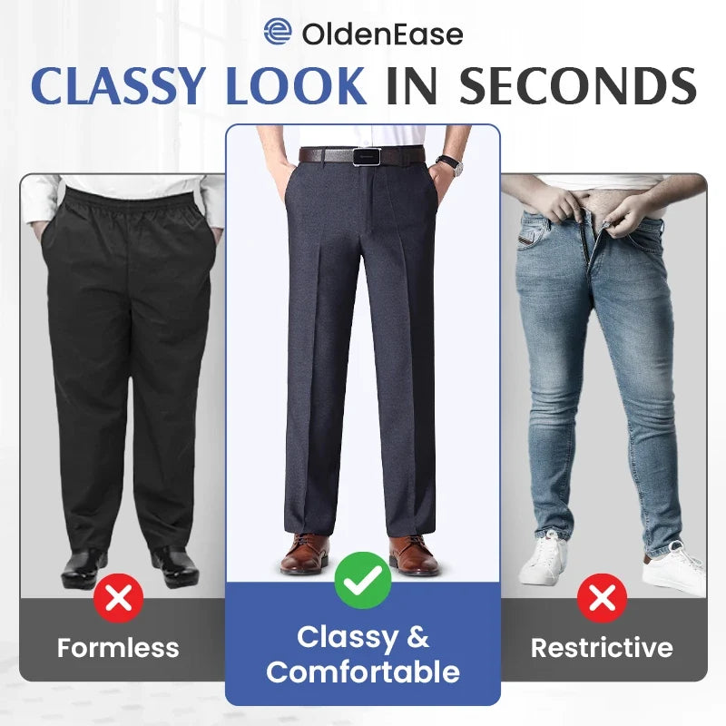 Men's Classic Ice Silk High Waist Comfort Pants