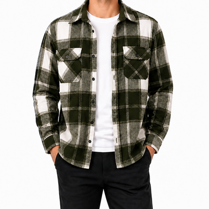 Men's Relaxed Plaid Flannel Shirt