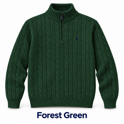 🍂 Men's Classic Quarter-Zip Cable-Knit Sweaters 🔥 Everyday Comfort | Clearance Bundle Deal