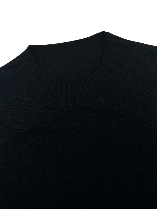 Women's Striped Patchwork Print Batwing Sleeve Split Hem Sweater