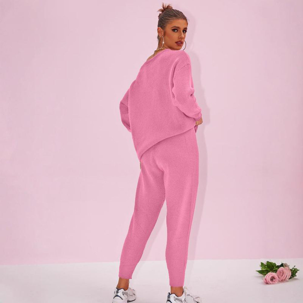 Women's Knit Set Oversized Sweater & Lounge Pants Matching Sets