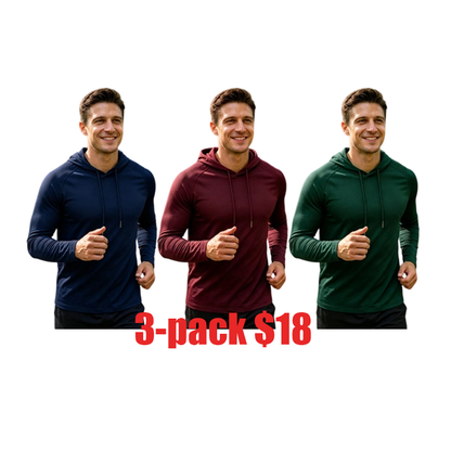 Men's 6-Pack Hooded Sweatshirt – Long Sleeve Pullover Casual Warm Breathable Top for Outdoor & Daily Wear