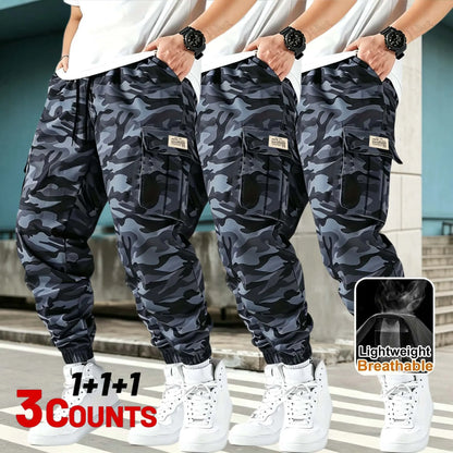 Men's Lightweight Camouflage Tactical Cargo Pants – Single or 3-Pack