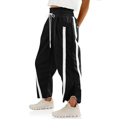 Women's Loose Barrel Pants – Quick Dry Lightweight Hiking Travel Workout Running Comfy Lounge Pants with Pockets for Summer
