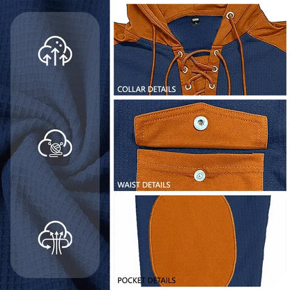 Men's Hooded Sweatshirt with Drawstring Pockets