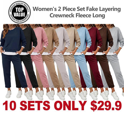 Women's Layering Crewneck Fleece Long
