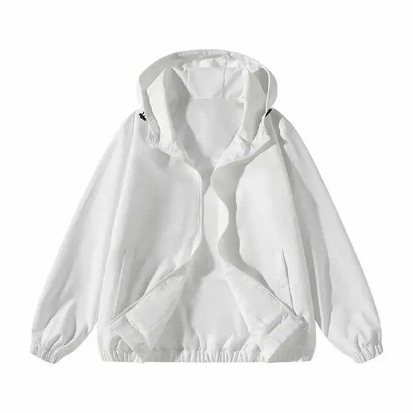 Unisex Vintage Washed Zip Up Hoodie – Retro Streetwear Casual Jacket