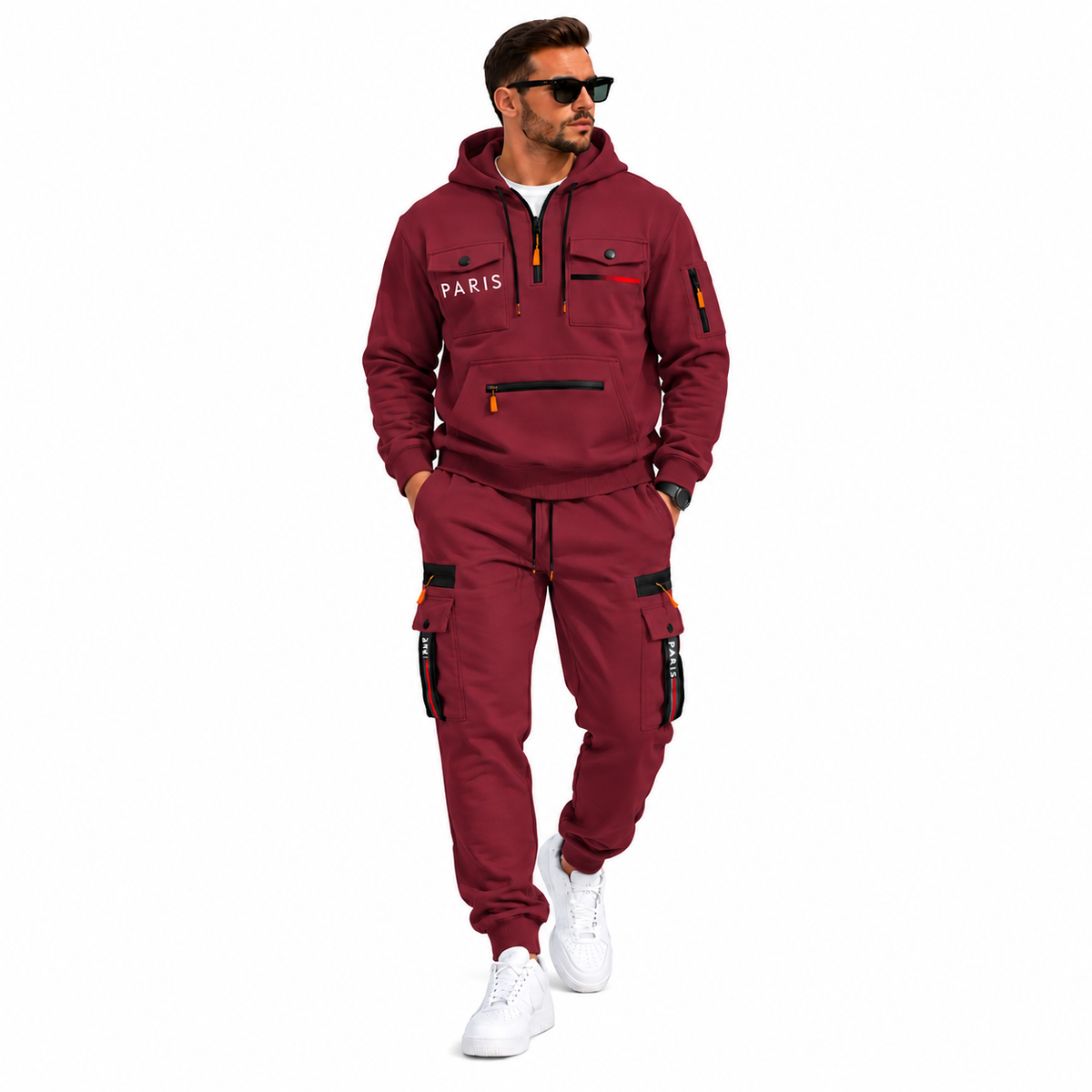 Men's 2-Piece Hoodie & Cargo Jogger Set