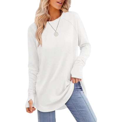 Women's Long Sleeve Tunic Tops for Leggings