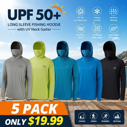 Men's UPF 50+ Long Sleeve Hunting Hoodie with Mask