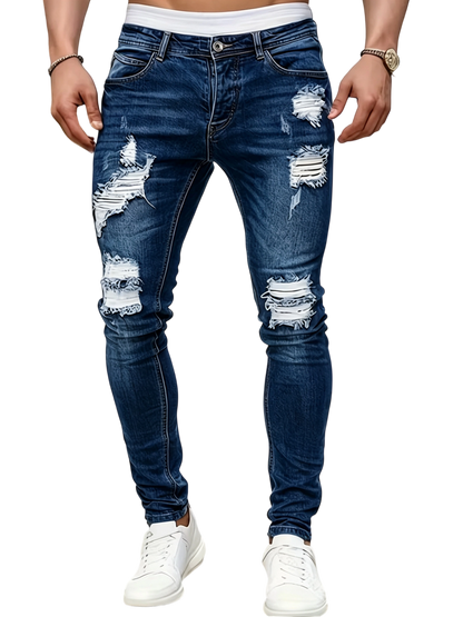 Men's Stretch Ripped Skinny Jeans