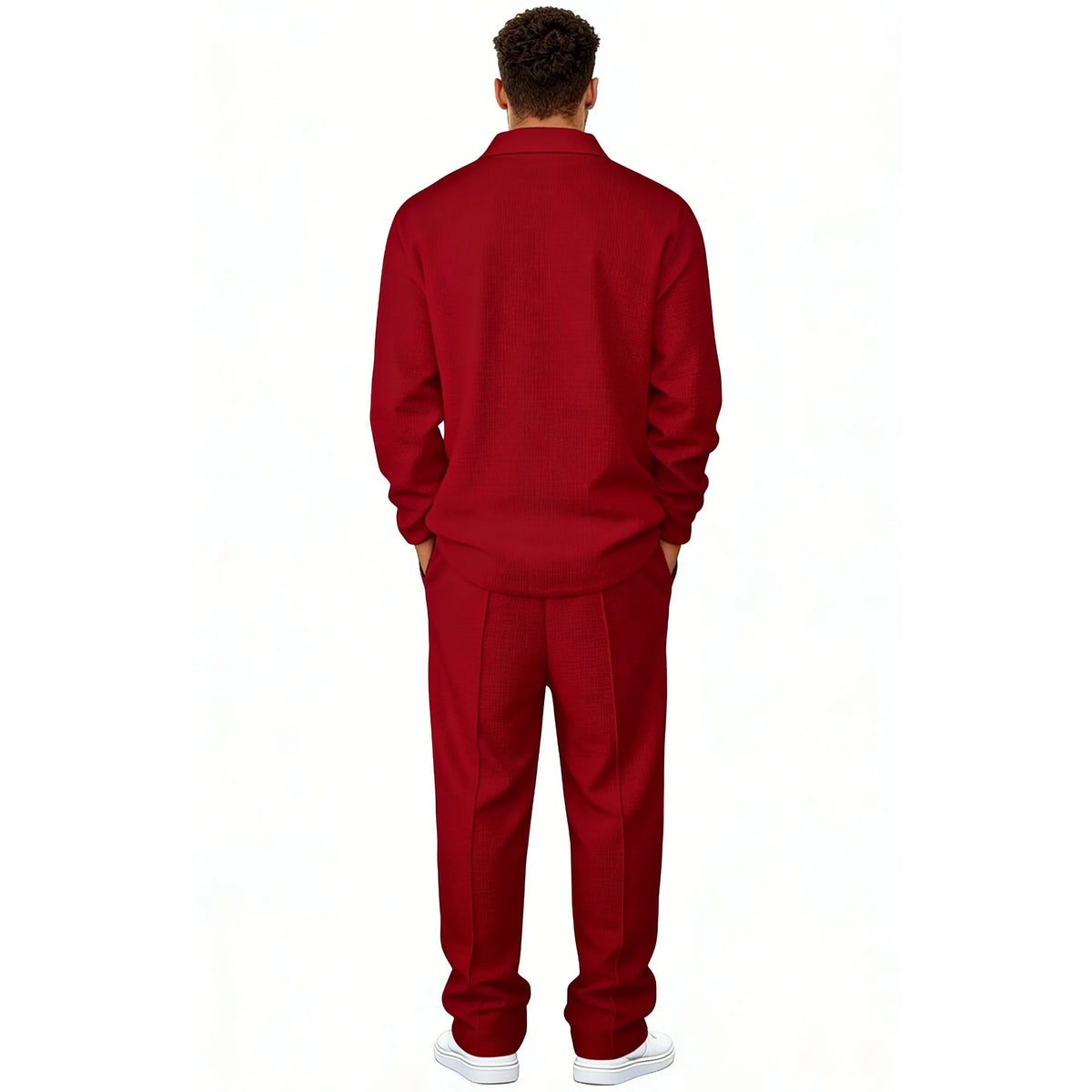 Men's basic casual sweatshirt and sweatpants two-piece set