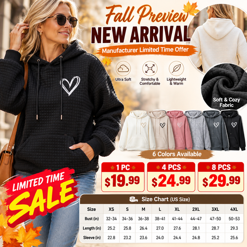 🏭 FACTORY LIMITED-TIME SALE ⚡ FINAL SALE – 6 FOR $24.99! WOMEN'S Cozy Waffle Knit Hoodies