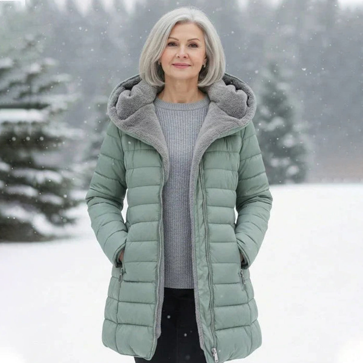 [LAST DAY SALE]-Quilted coat with fleece lining