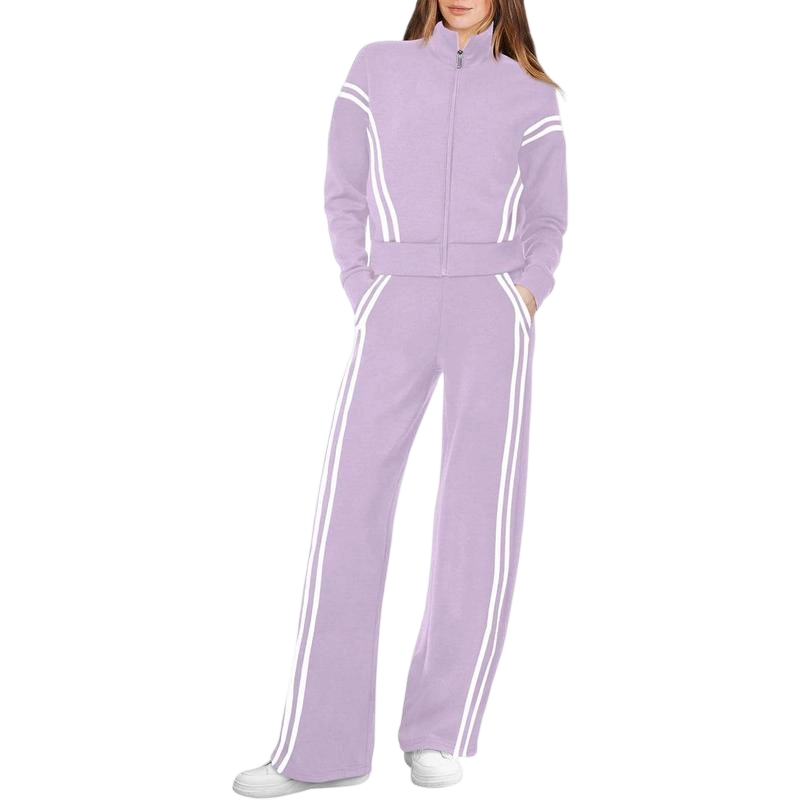 Lounge Sets for Women 2025 Sweatsuit 2 Piece Outfits Sweatshirt Wide Leg Sweatpant Tracksuit Matching Set