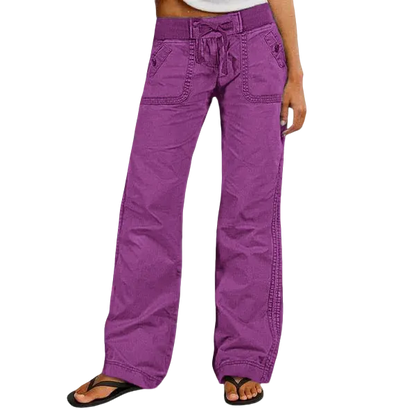 Women's High Stretch Mid Rise Straight Pants