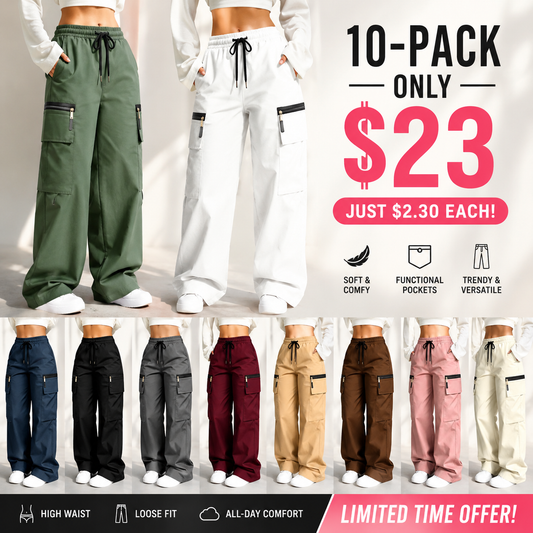 ⚡FINAL SALE 🔥Women's lightweight loose cargo pants with multiple pockets