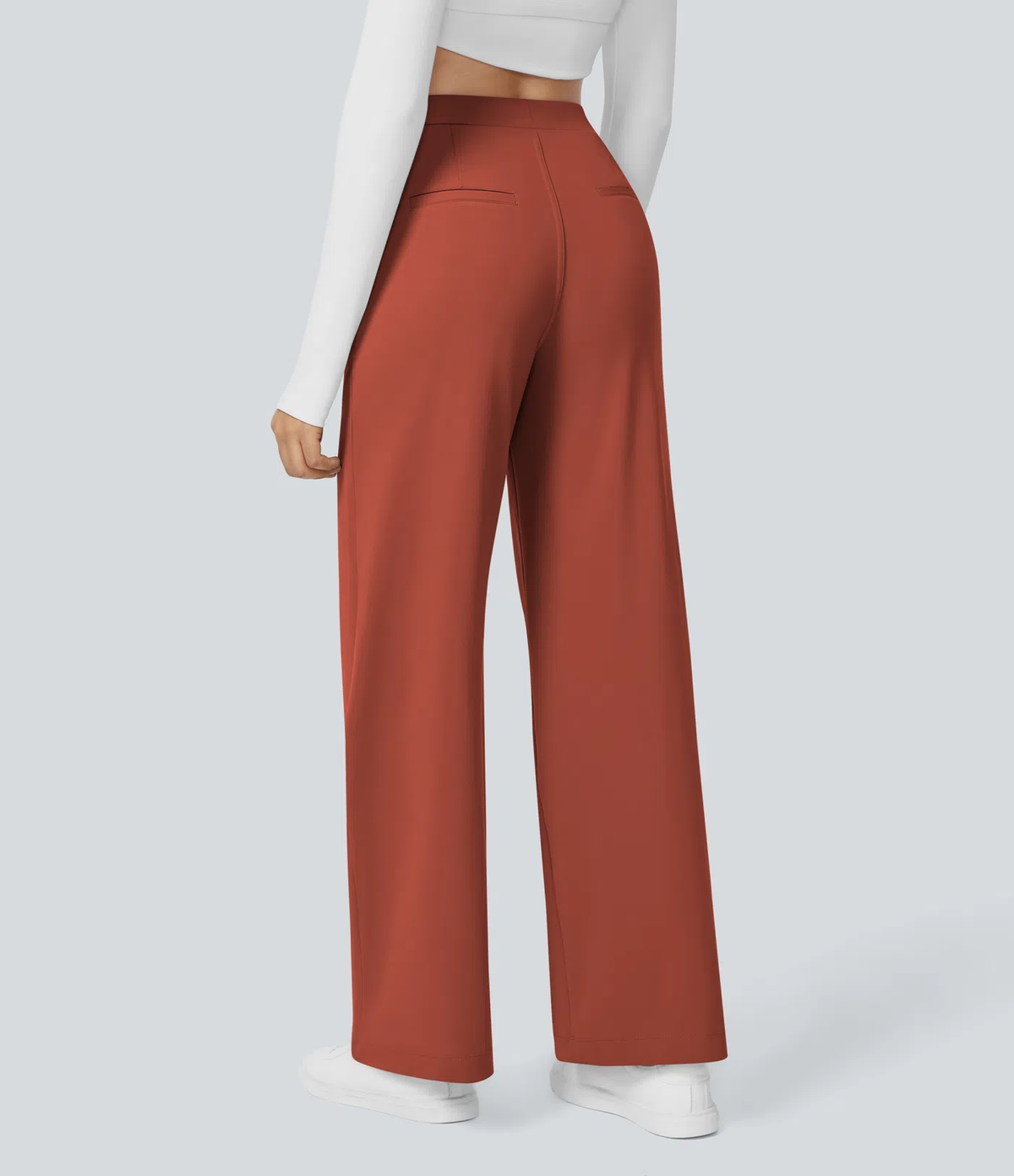 🔥 LAST DAY SALE  High‑Waist Straight‑Leg Tailored Trousers with Side Pockets