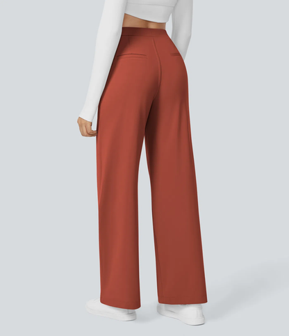 🔥 LAST DAY SALE  High‑Waist Straight‑Leg Tailored Trousers with Side Pockets