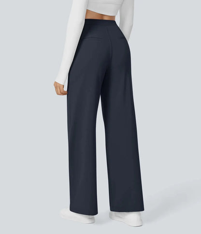 Big Spring Sale!High Waisted Side Pocket Straight Leg Work Pants