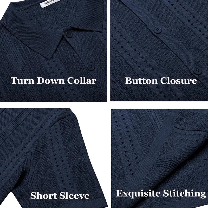 Men'swear Viscose Knit Short-Sleeve Polo Shirt