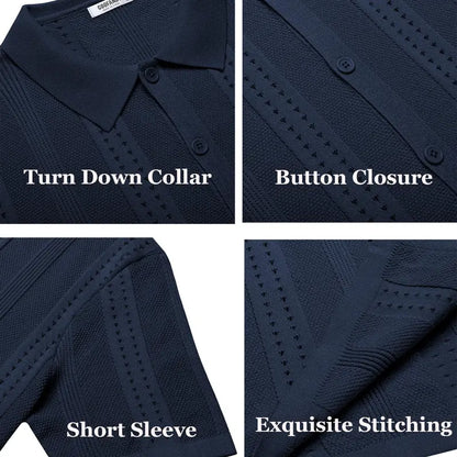 Men'swear Viscose Knit Short-Sleeve Polo Shirt