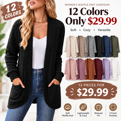 Cardigan Sweaters for Women 2026 Fall Open Front Long Sleeve Loose Lightweight Knit Sweater Coat with Pockets Springfresh