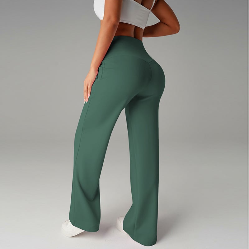 🎉 Neujahrsgeschenk – 50% RABATT!👖 Damen-Hochtaillen-Weitbeinhose: Echte Taschen + Stretchstoff – Bequem & stylisch für jeden Tag!