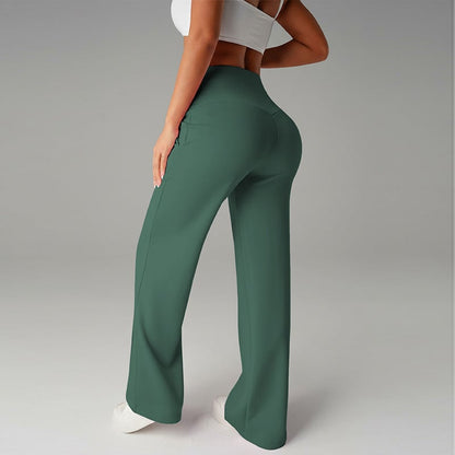 🎉 Neujahrsgeschenk – 50% RABATT!👖 Damen-Hochtaillen-Weitbeinhose: Echte Taschen + Stretchstoff – Bequem & stylisch für jeden Tag!
