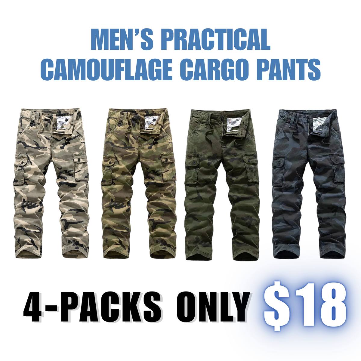 【LAST DAY SALE】Men's practical camouflage cargo pant
