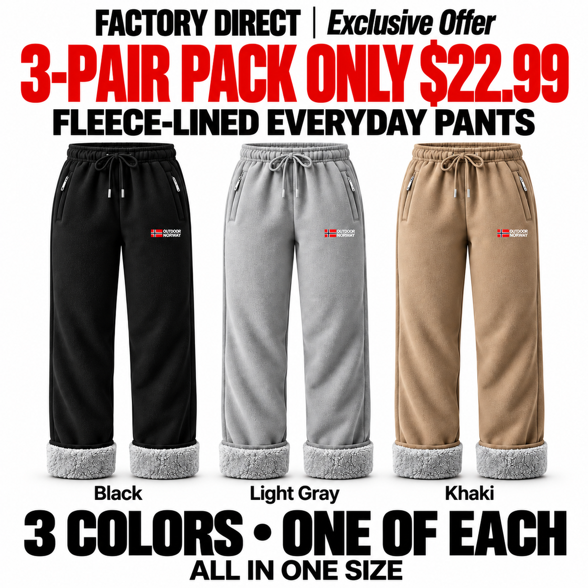 🔥 Popular Product —— Women's thermal trousers made of 100% cotton with a warm fleece lining