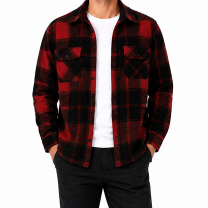 Men's Relaxed Plaid Flannel Shirt