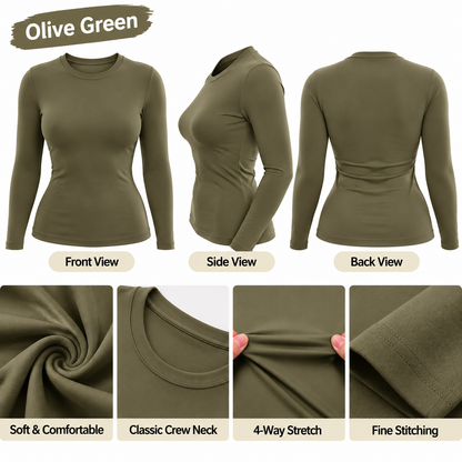 🏭 FACTORY LIMITED-TIME SALE ⚡ FINAL SALE – 4 FOR $24.99! Women's Soft Stretch Long Sleeve Tops