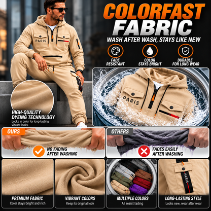 Men's 2-Piece Hoodie & Cargo Jogger Set