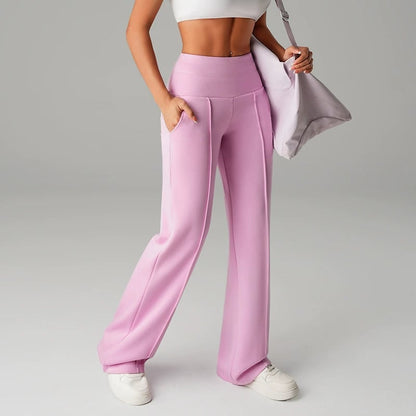 🎉 Neujahrsgeschenk – 50% RABATT!👖 Damen-Hochtaillen-Weitbeinhose: Echte Taschen + Stretchstoff – Bequem & stylisch für jeden Tag!