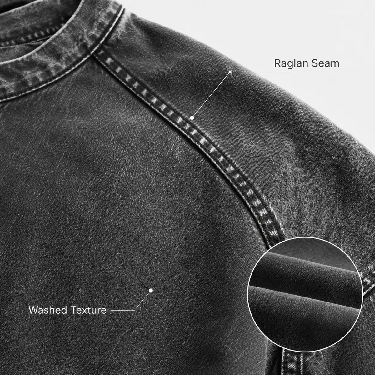 Men's Vintage Washed Henley Pullover – 3-Button Long Sleeve Relaxed Fit Casual Shirt