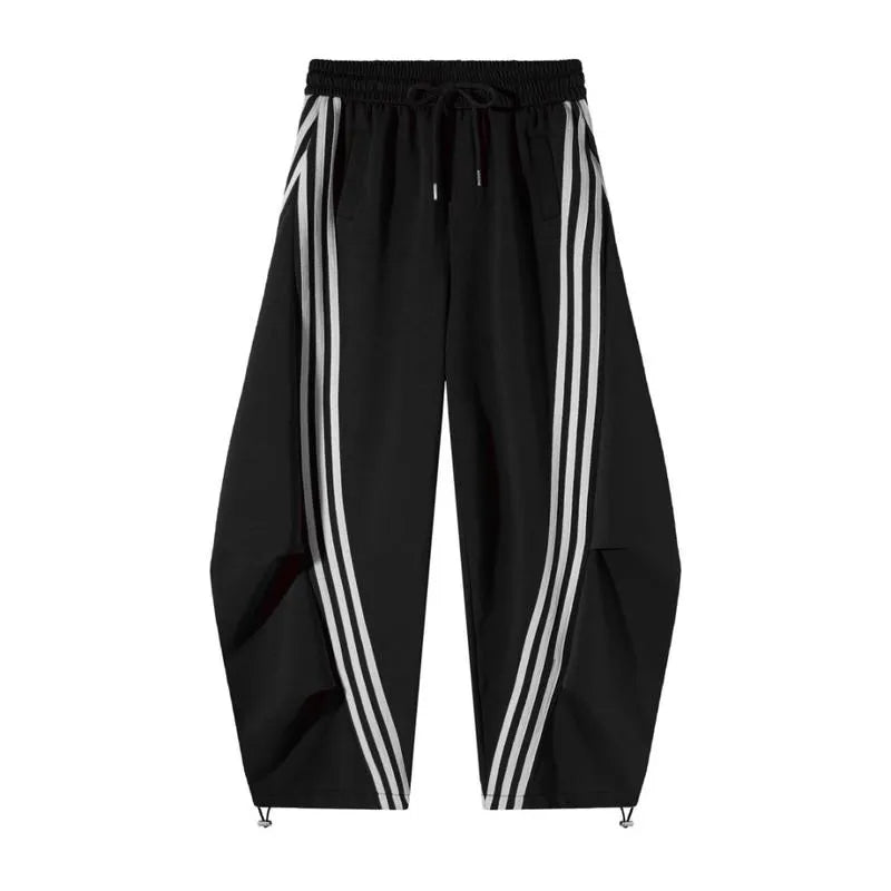 Flooo Loose Wide Leg Striped Track Pants