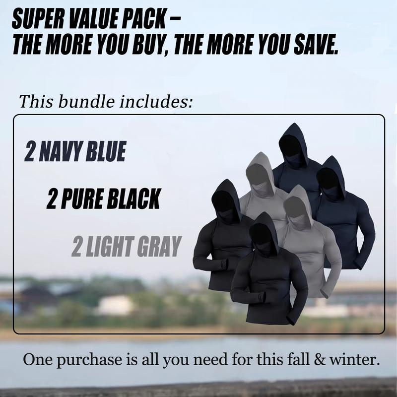 📌6-Piece Men's Casual Hoodie Pullovers UPF Sun Protection Soft Breathable