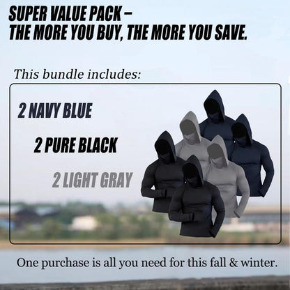 📌6-Piece Men's Casual Hoodie Pullovers UPF Sun Protection Soft Breathable