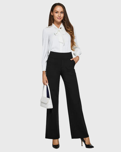 Loose High-Waist Business Casual Pants