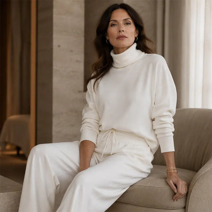 Soft-Touch Turtleneck Two-Piece Set
