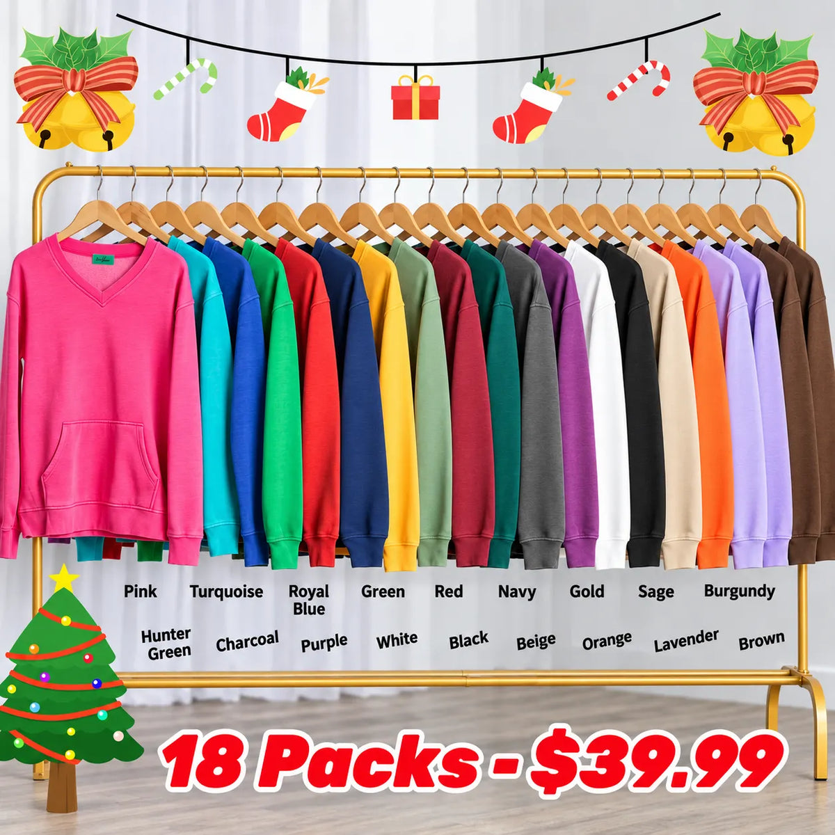 Cozy Campfire V-Neck Sweatshirt