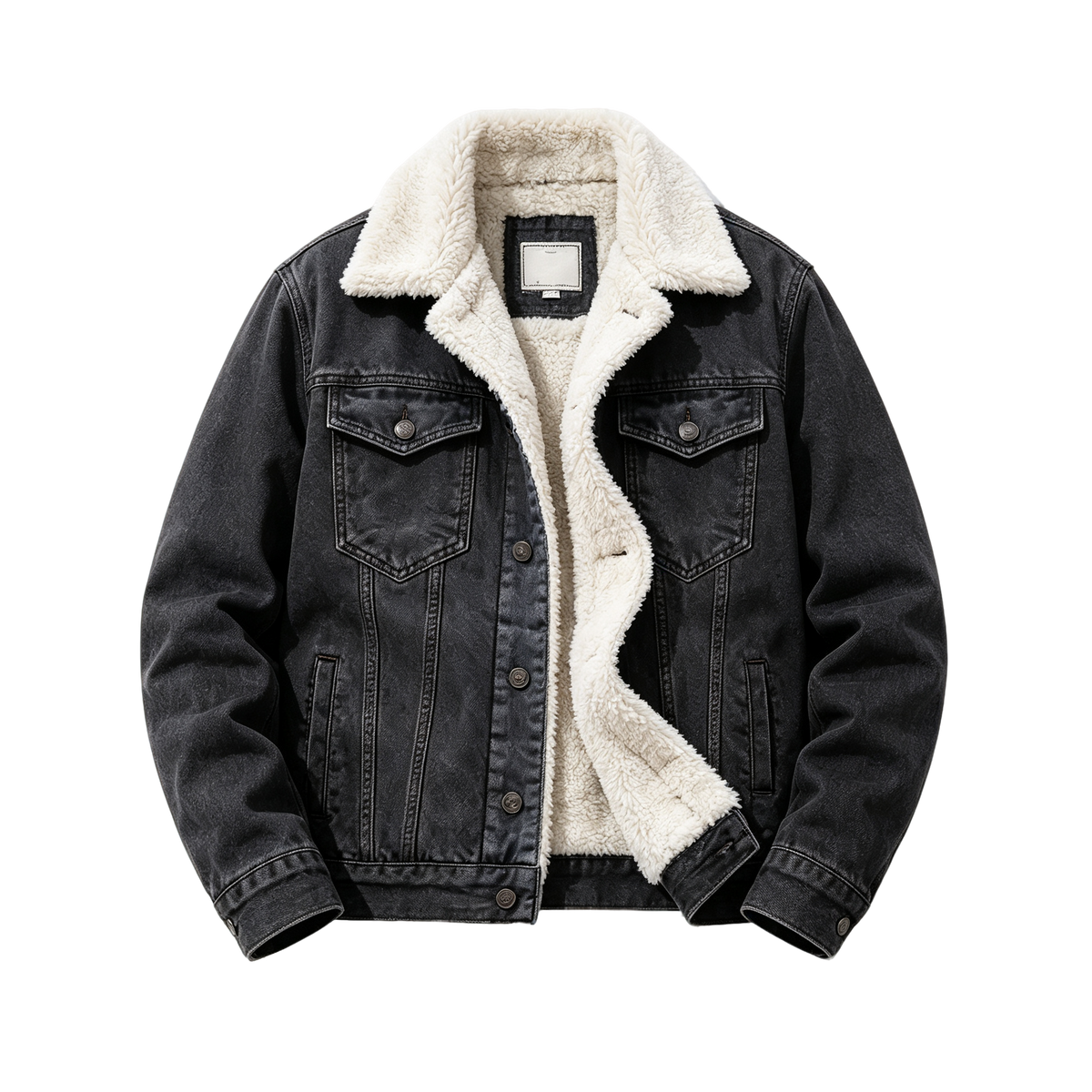 🔥🔥  BESTSELLER | Men's Sherpa-Lined Denim Jacket