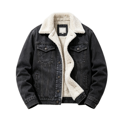 🔥🔥  BESTSELLER | Men's Sherpa-Lined Denim Jacket
